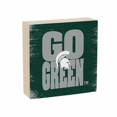 Michigan State University Plock, Down Home Fans, 6x6 - Collegiate Home