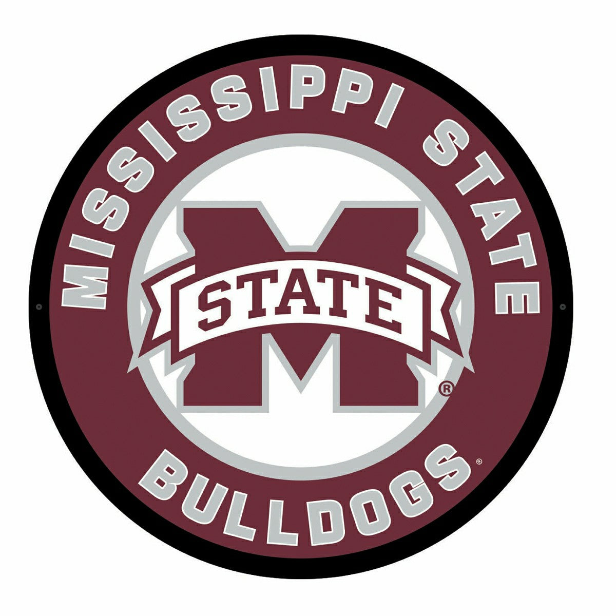 LED Wall Decor, Round, Mississippi State University - Collegiate Home