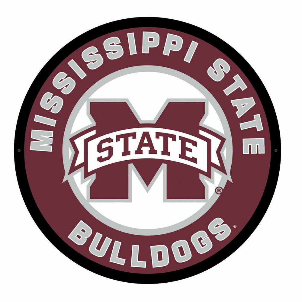 LED Wall Decor, Round, Mississippi State University - Collegiate Home