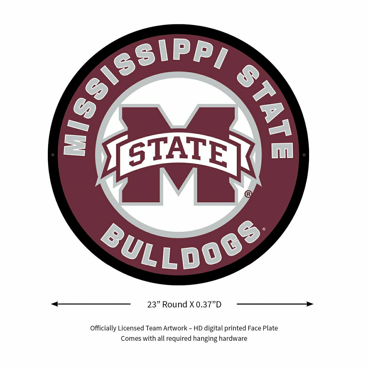 LED Wall Decor, Round, Mississippi State University - Collegiate Home