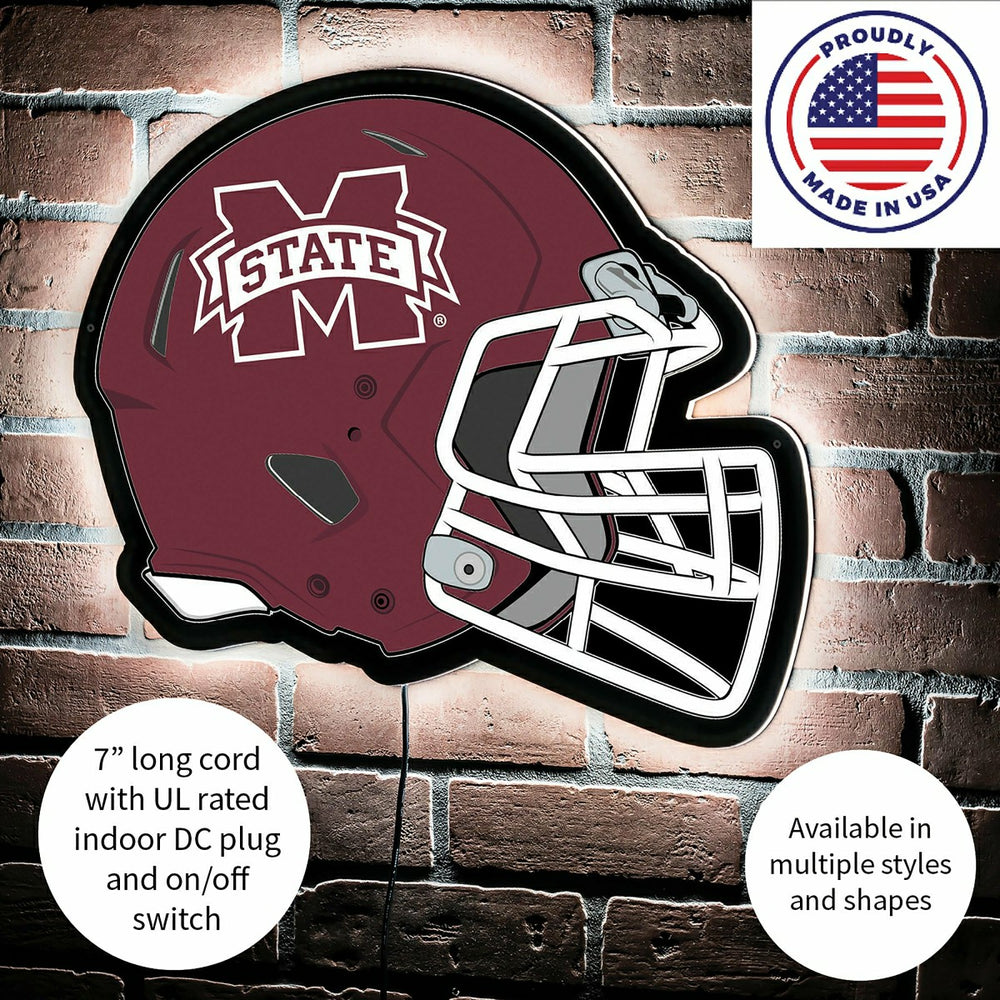 LED Wall Decor, Helmet, Mississippi State University - Collegiate Home