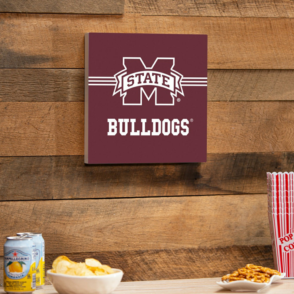 Mississippi State University Wood Wall Sign, 12x12 - Collegiate Home