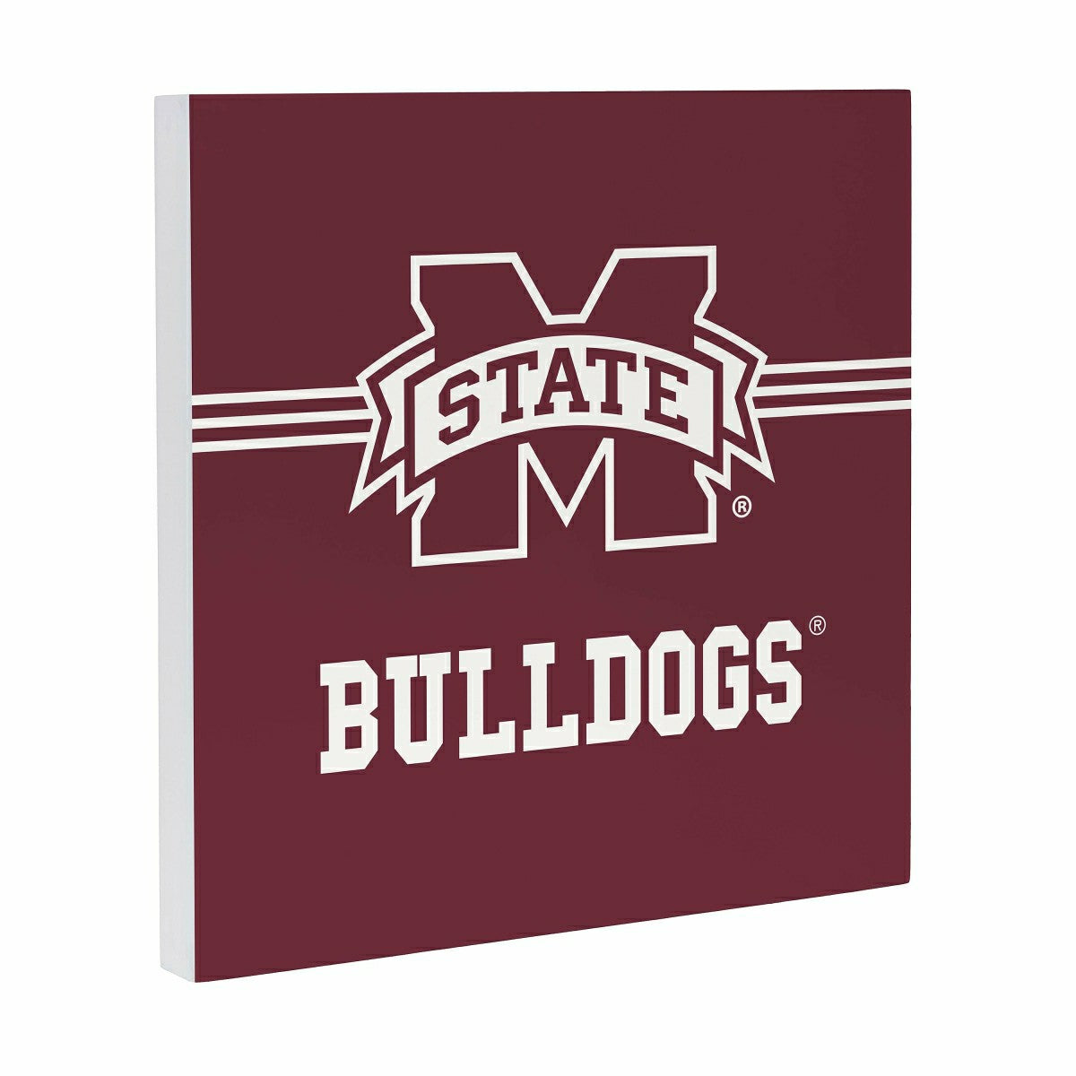 Mississippi State University Wood Wall Sign, 12x12 - Collegiate Home