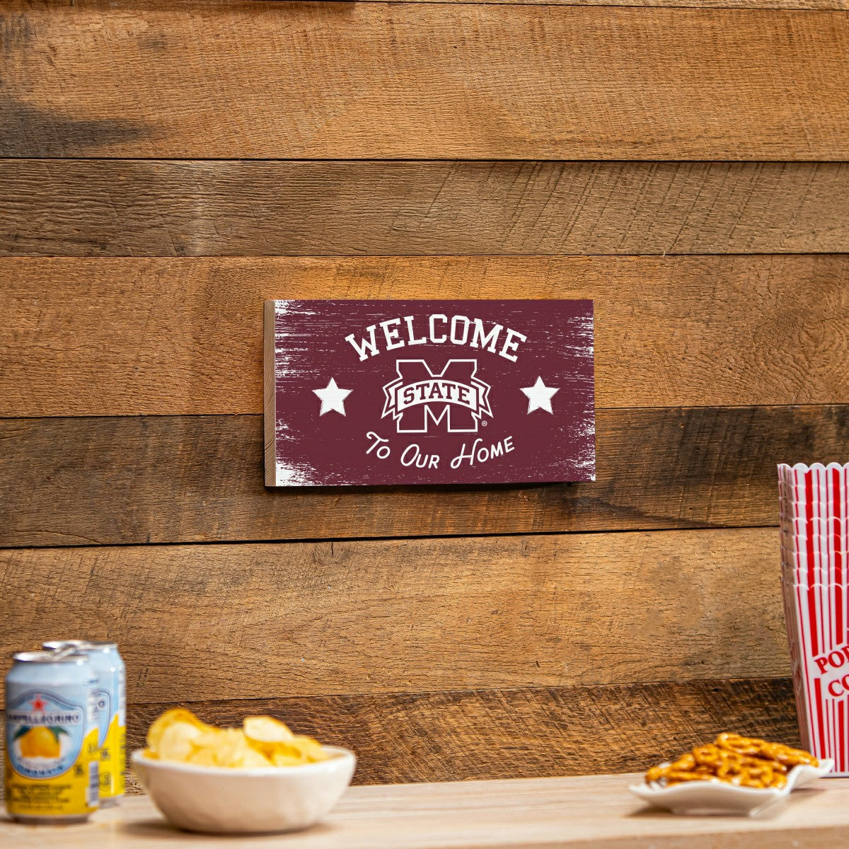 Mississippi State University Wood Wall Sign, 6x11 - Collegiate Home