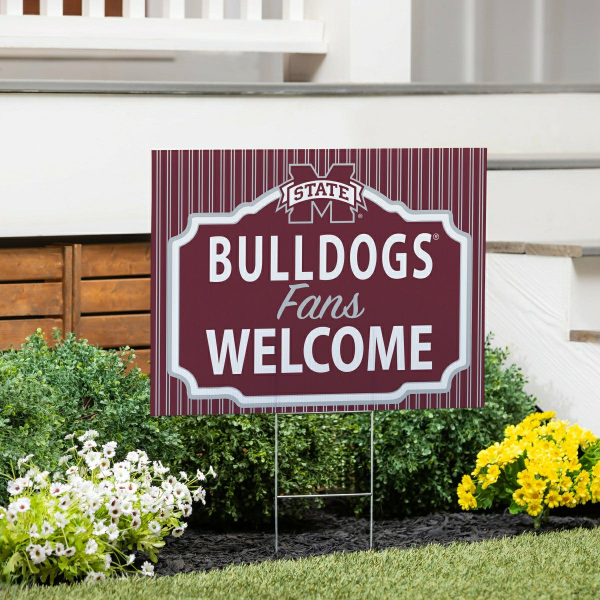 Mississippi State University Coroplast Yard Sign, "Fans Welcome" - Collegiate Home
