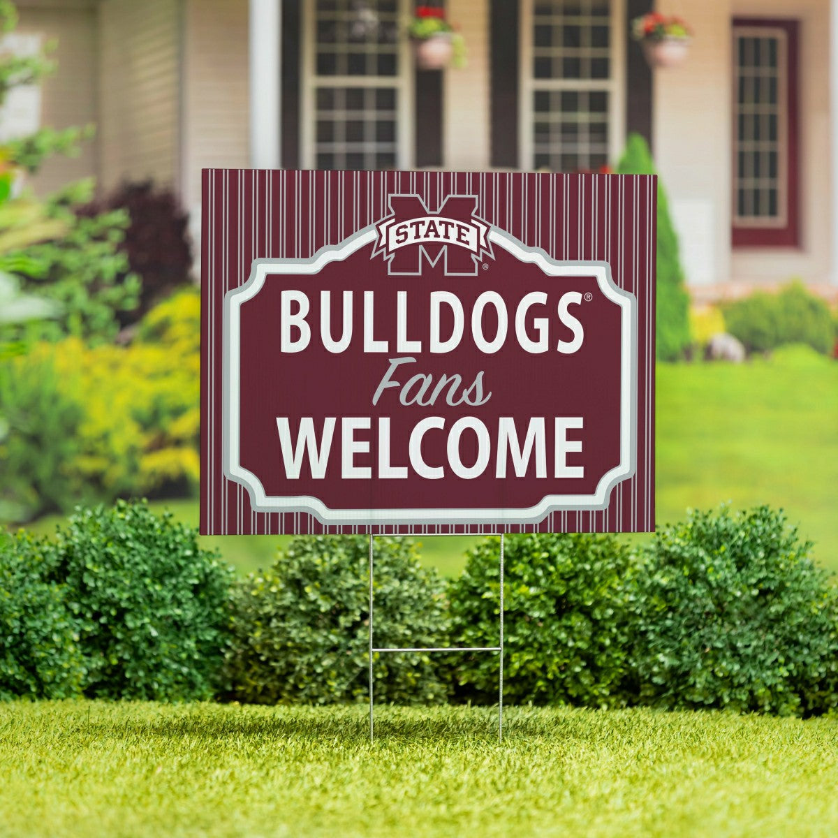 Mississippi State University Coroplast Yard Sign, "Fans Welcome" - Collegiate Home