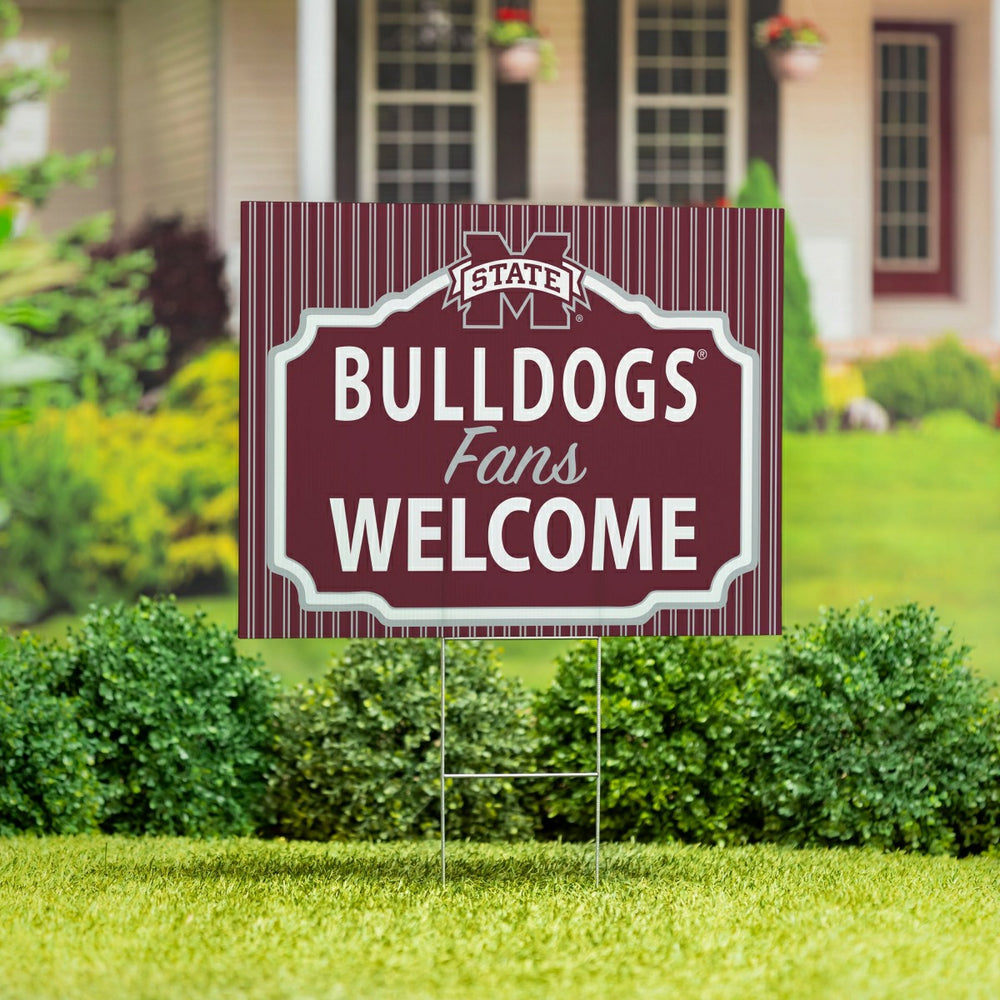 Mississippi State University Coroplast Yard Sign, "Fans Welcome" - Collegiate Home