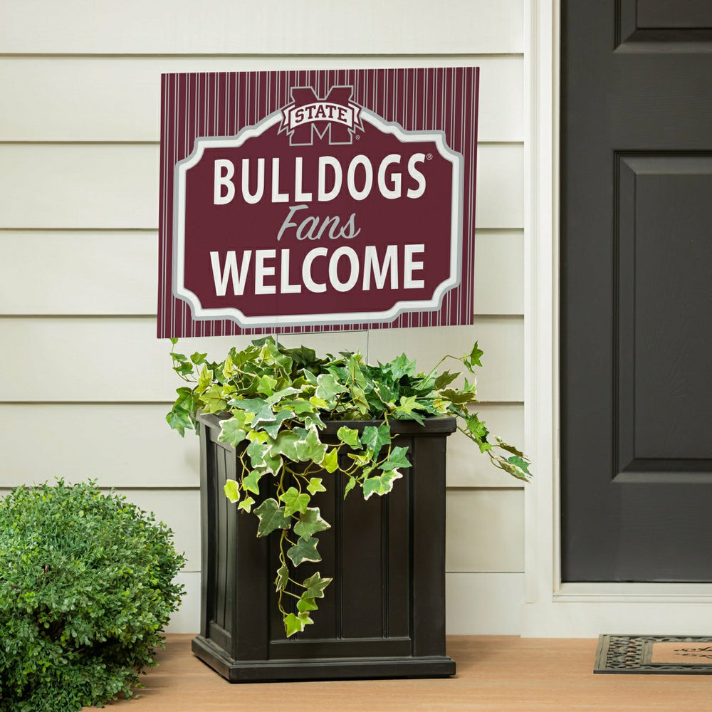 Mississippi State University Coroplast Yard Sign, "Fans Welcome" - Collegiate Home