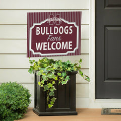 Mississippi State University Coroplast Yard Sign, "Fans Welcome" - Collegiate Home