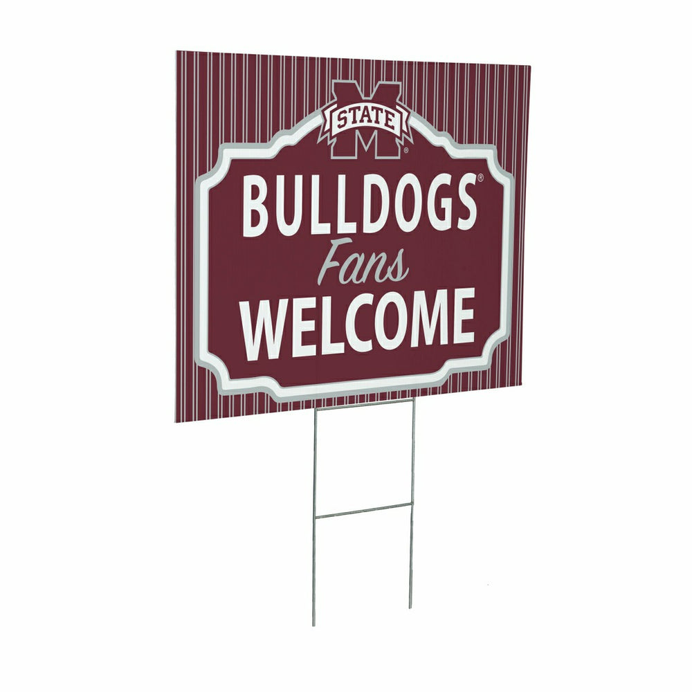 Mississippi State University Coroplast Yard Sign, "Fans Welcome" - Collegiate Home