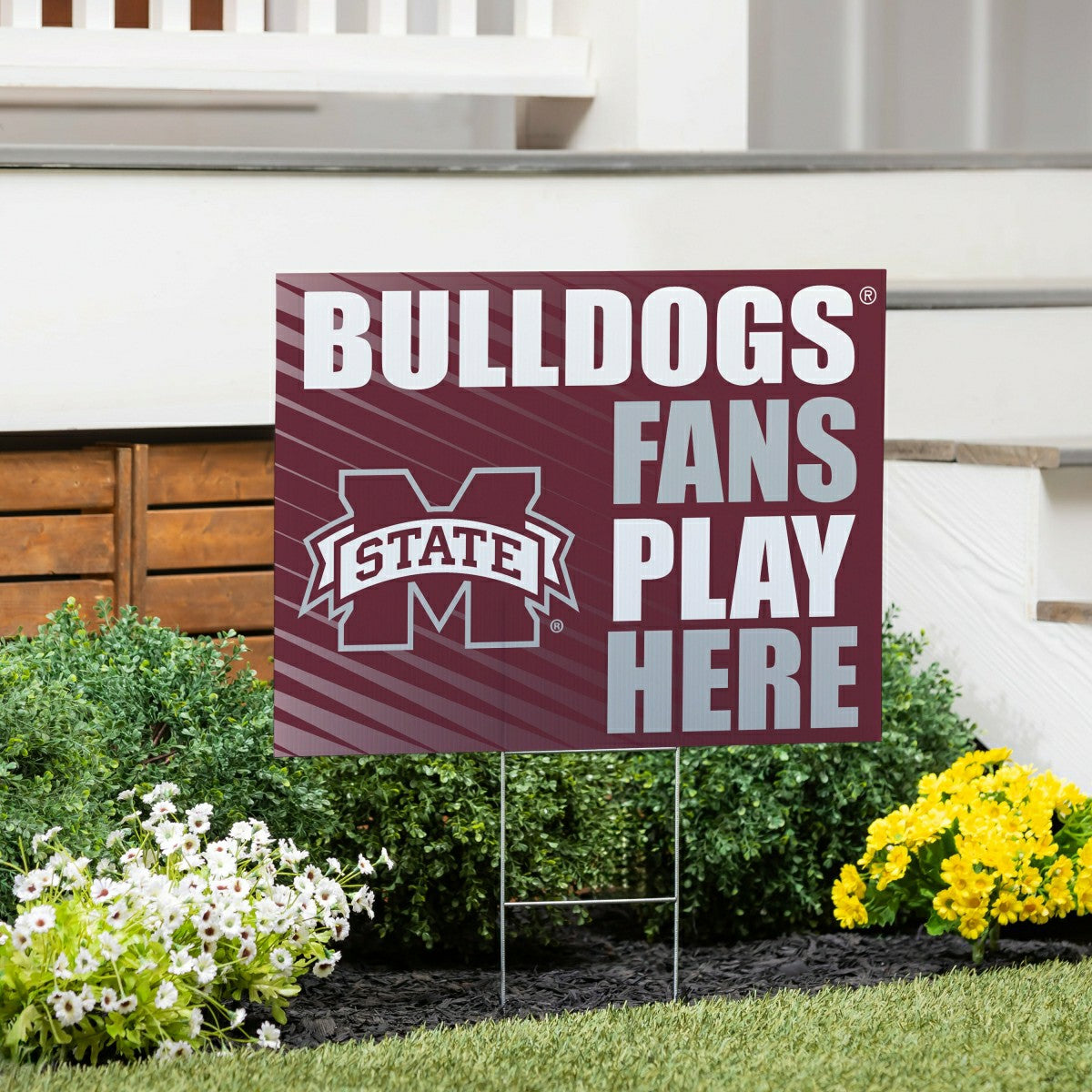 Mississippi State University Coroplast Yard Sign "Fans Play Here" - Collegiate Home