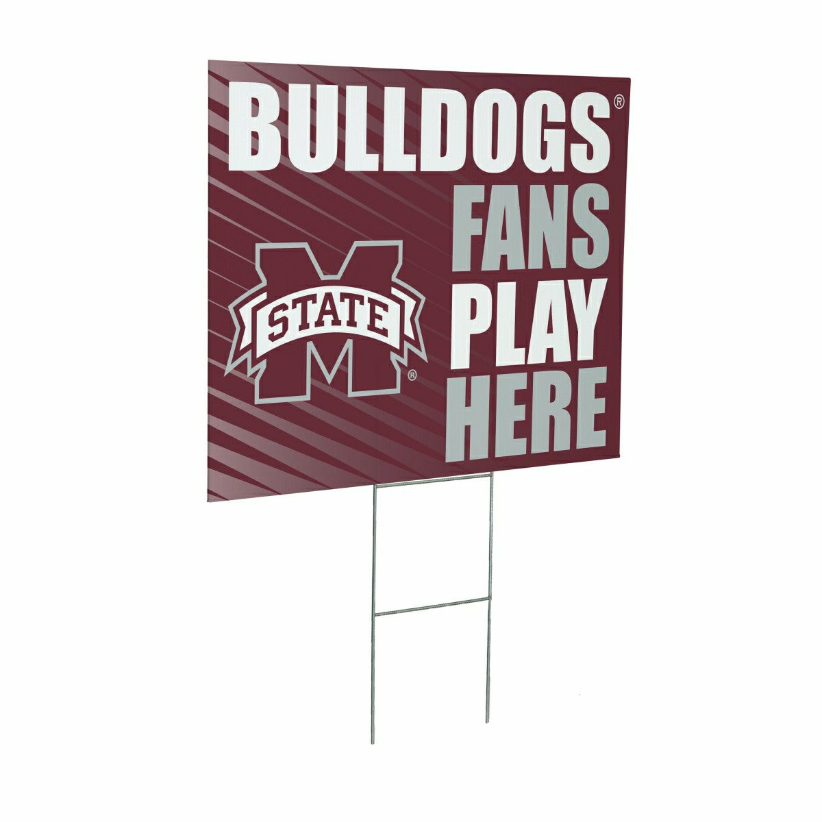 Mississippi State University Coroplast Yard Sign "Fans Play Here" - Collegiate Home
