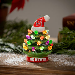 4" Mini LED Tabletop Christmas Tree, Set of 2, North Carolina State Un - Collegiate Home