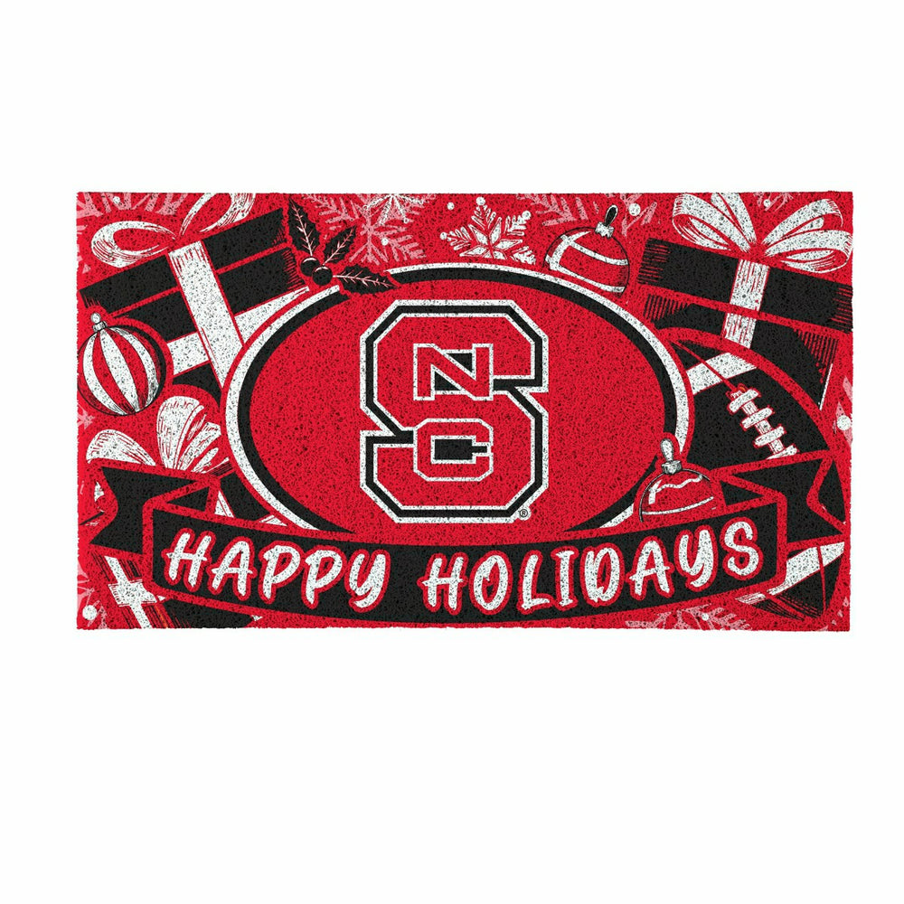 North Carolina State University Holiday PVC Mat, 28"x16" - Collegiate