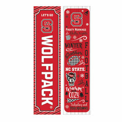 46" Double Sided Leaner, North Carolina State University, Winter Seaso - Collegiate Home