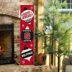 47" Double Sided Leaner, North Carolina State University, Christmas - Collegiate Home