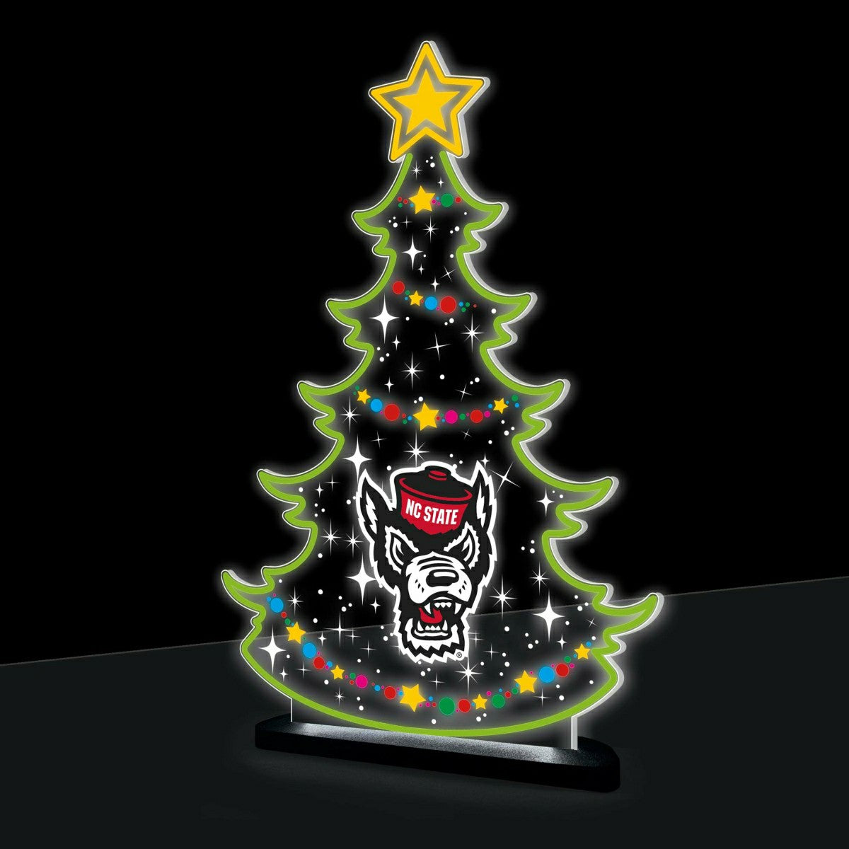 North Carolina State University College Holiday Tree Desklite LED Deco - Collegiate Home