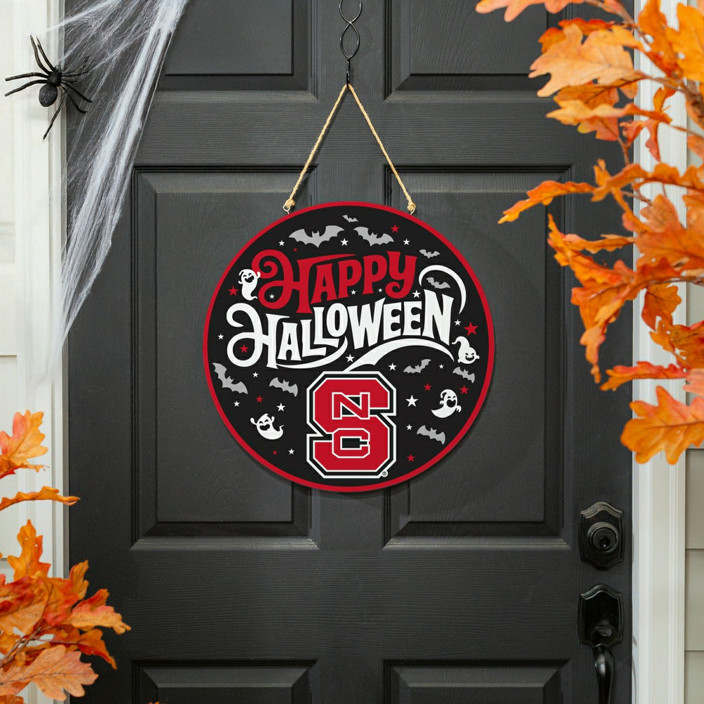 North Carolina State University Halloween Round Door Décor with Hangin - Collegiate Home