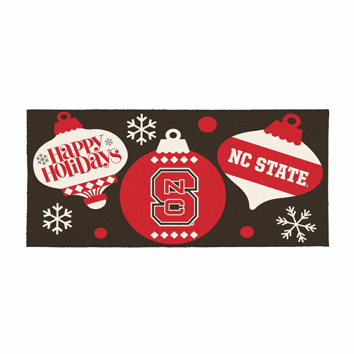 North Carolina State University Holiday Flocked Coir Sassafras Switch  - Collegiate