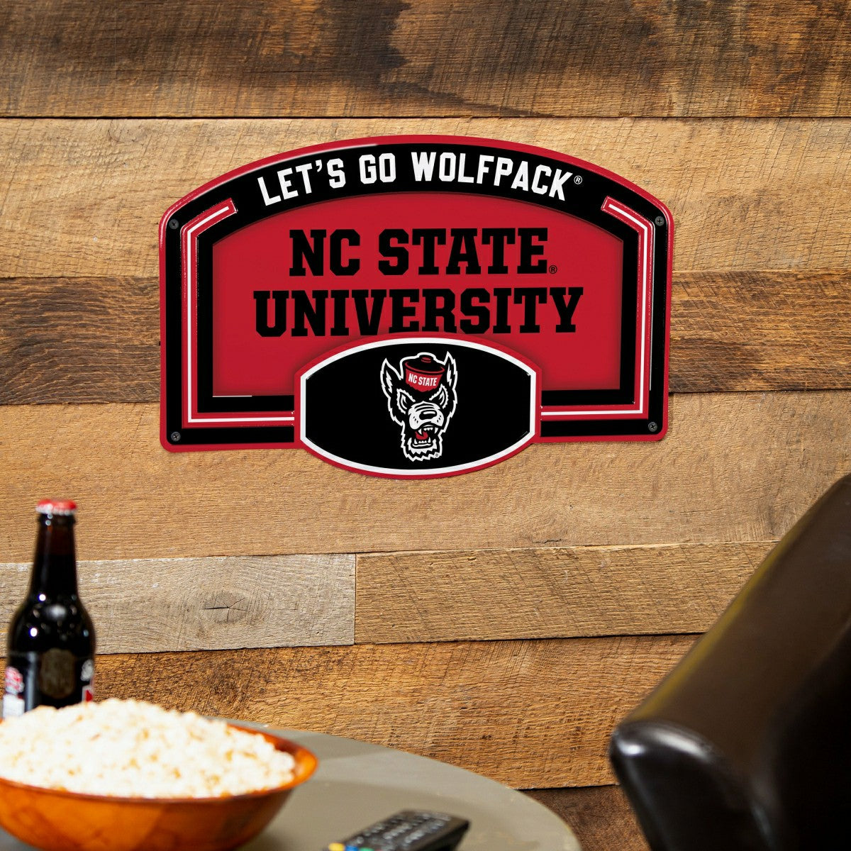 North Carolina State University USA Embossed Steel Wall Sign, 11" x 17 - Collegiate Home