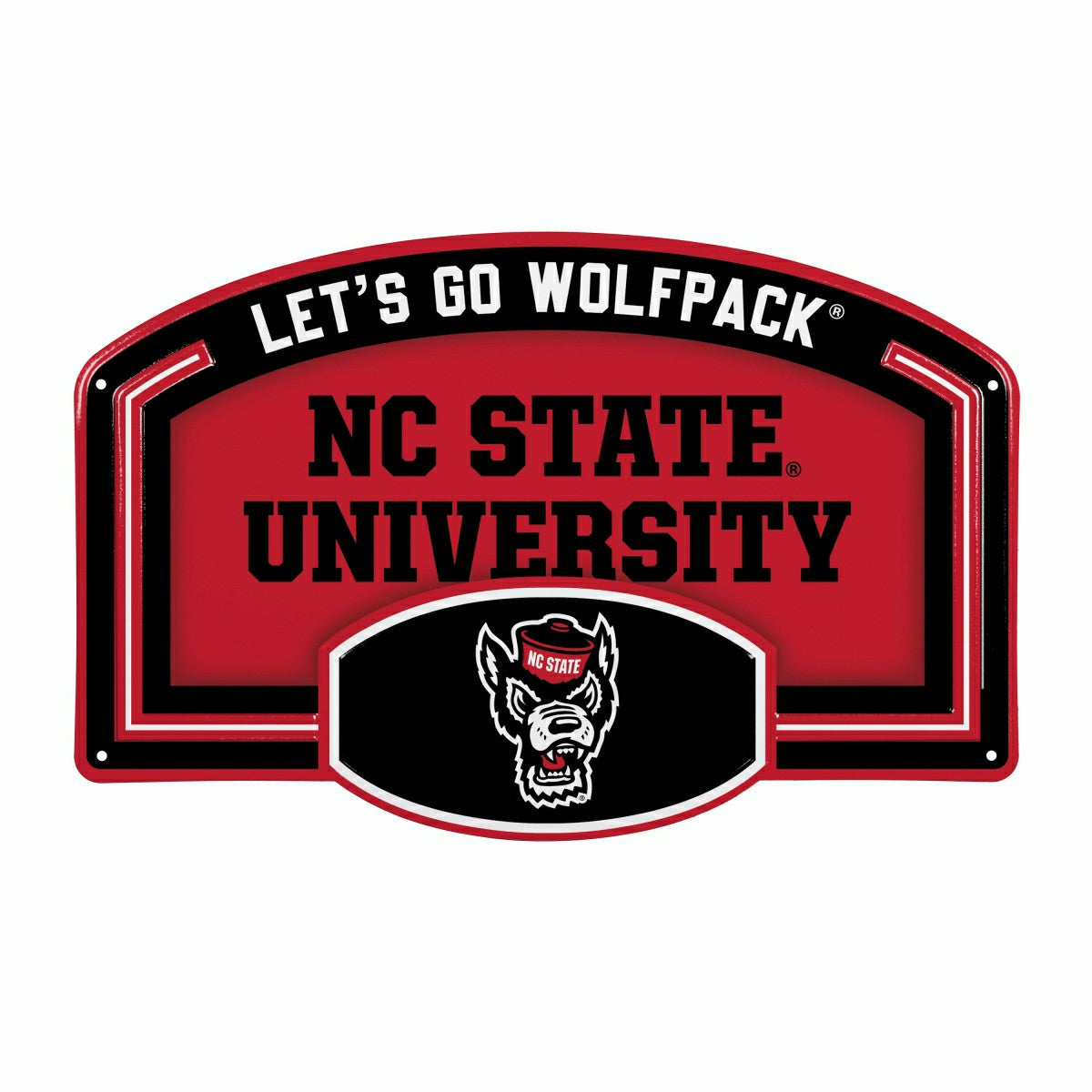 North Carolina State University USA Embossed Steel Wall Sign, 11" x 17 - Collegiate Home