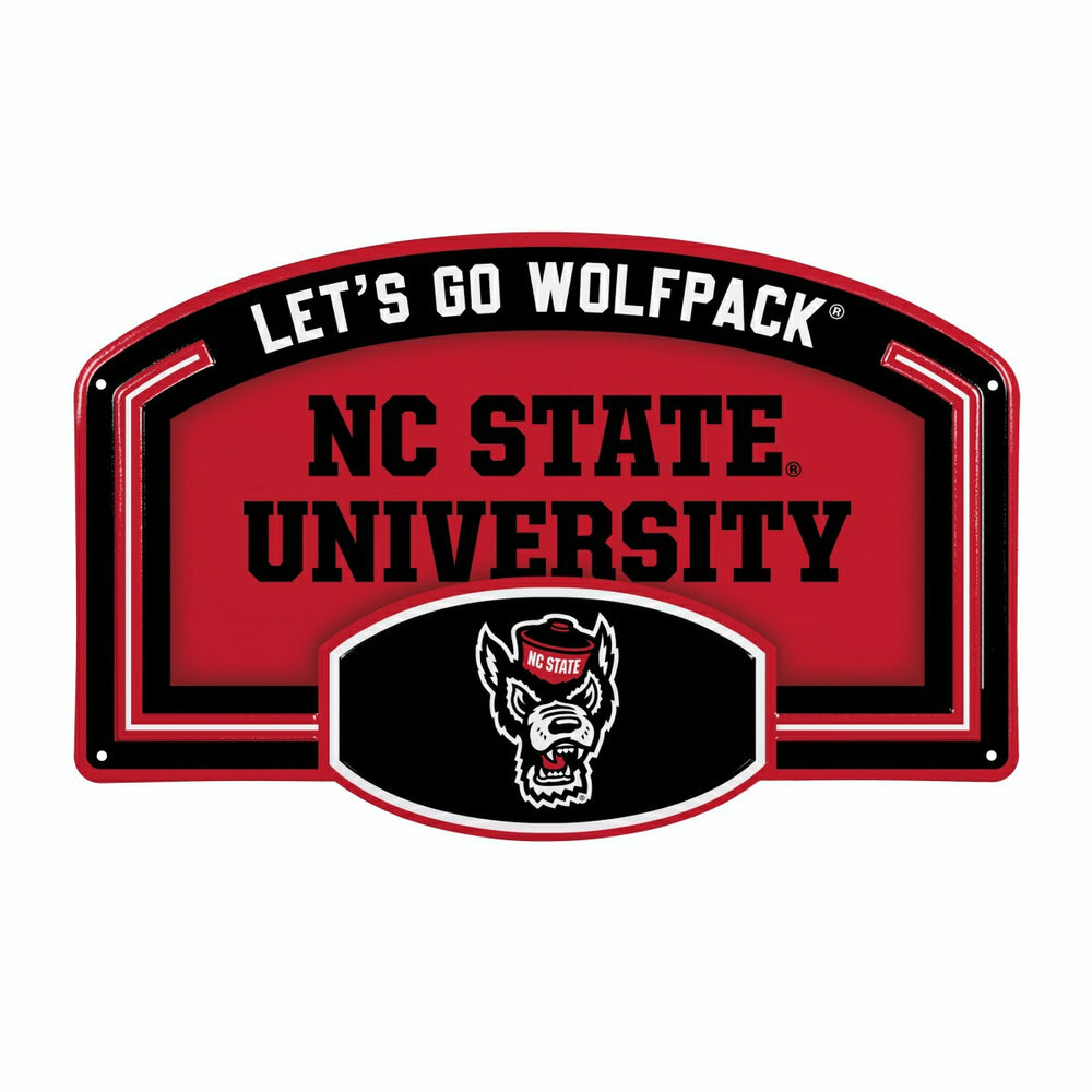 North Carolina State University USA Embossed Steel Wall Sign, 11" x 17 - Collegiate Home