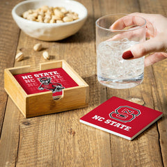 North Carolina State University Coasters and Caddy Set - Collegiate Home