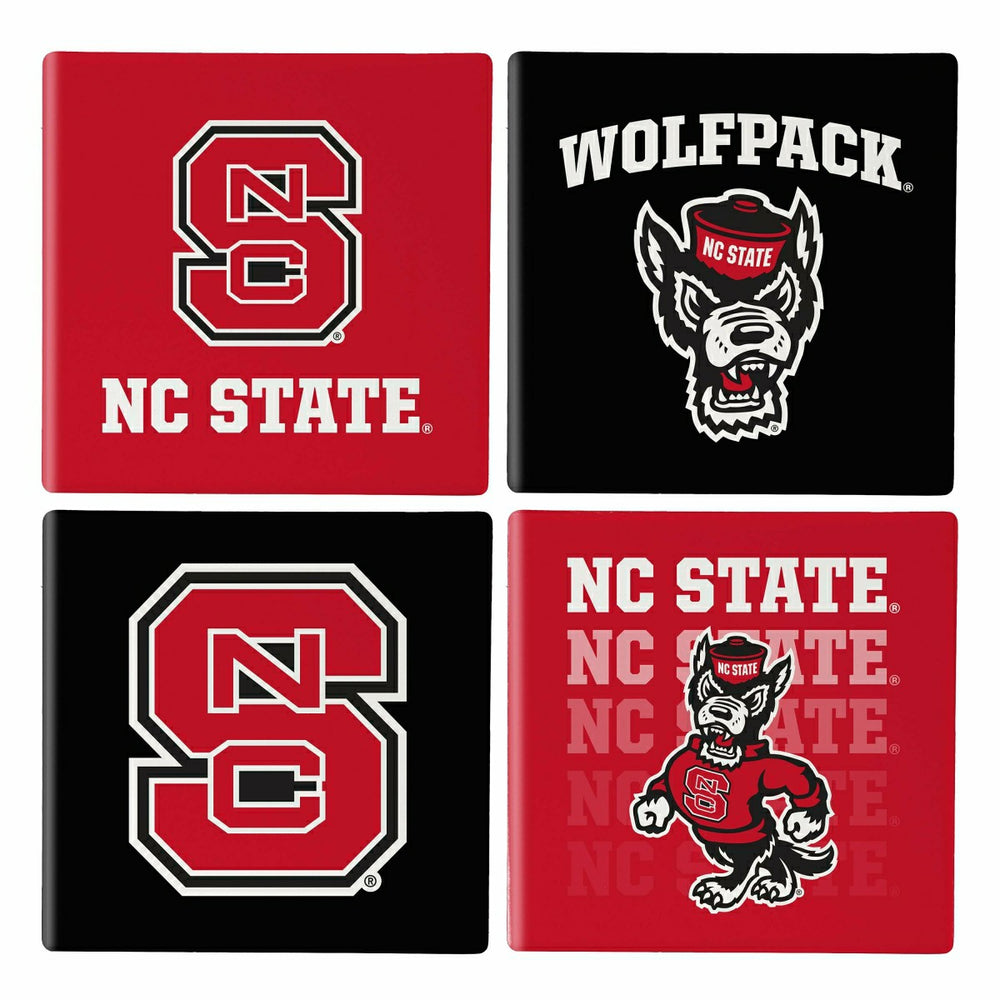 North Carolina State University Coasters and Caddy Set - Collegiate Home