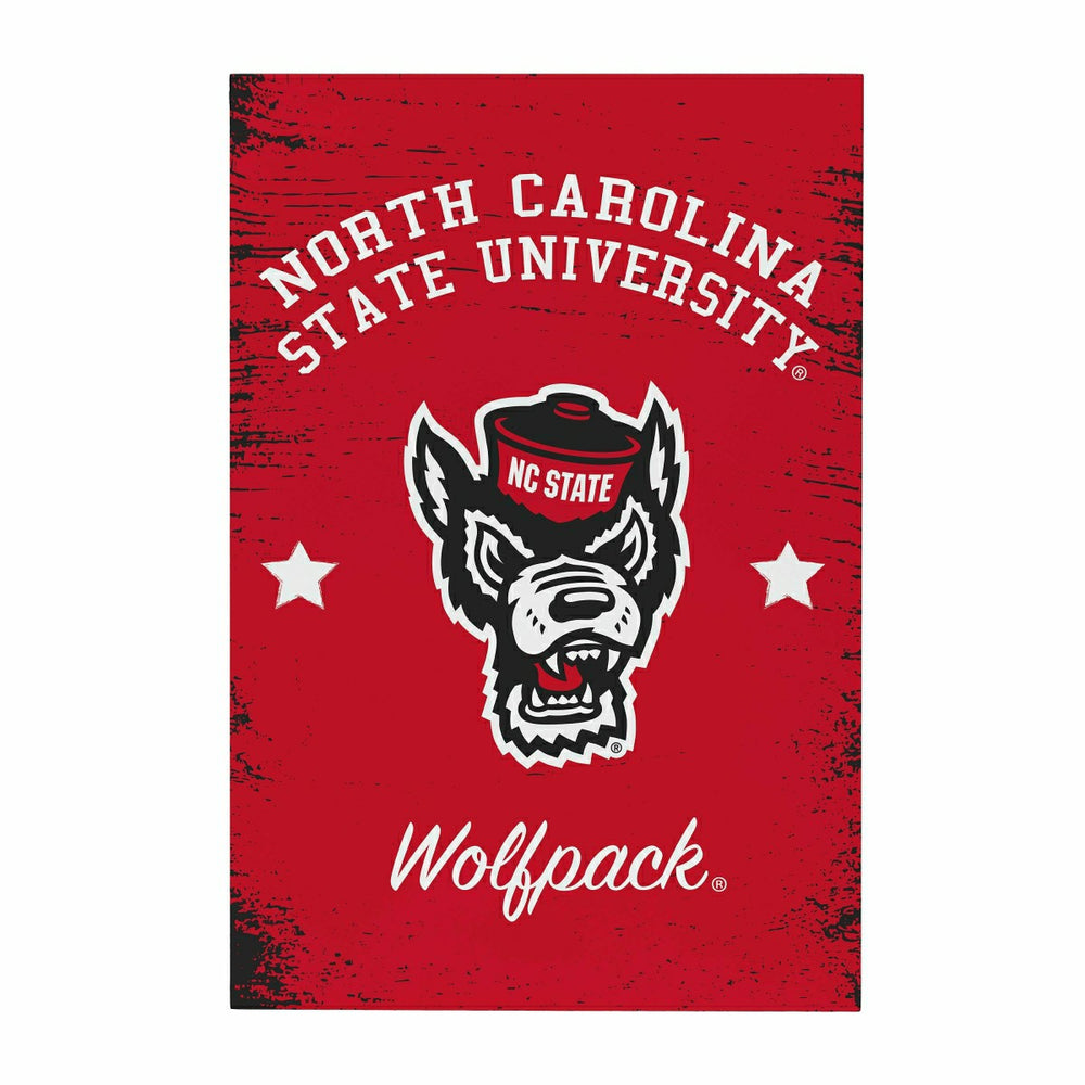 North Carolina State University Wood Wall Sign, 16x24 - Collegiate Home