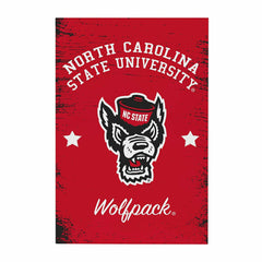 North Carolina State University Wood Wall Sign, 16x24 - Collegiate Home