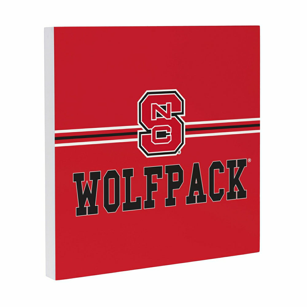 North Carolina State University Wood Wall Sign, 12x12 - Collegiate Home