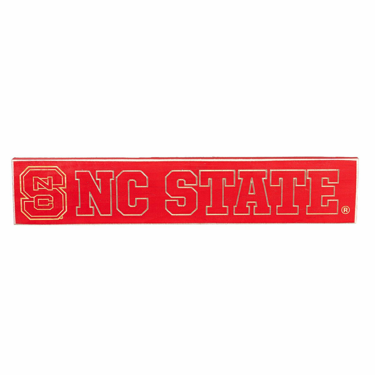 North Carolina State University Engraved Wood Sign, 3.5" x 18" - Collegiate Home