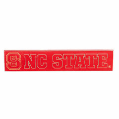 North Carolina State University Engraved Wood Sign, 3.5" x 18" - Collegiate Home