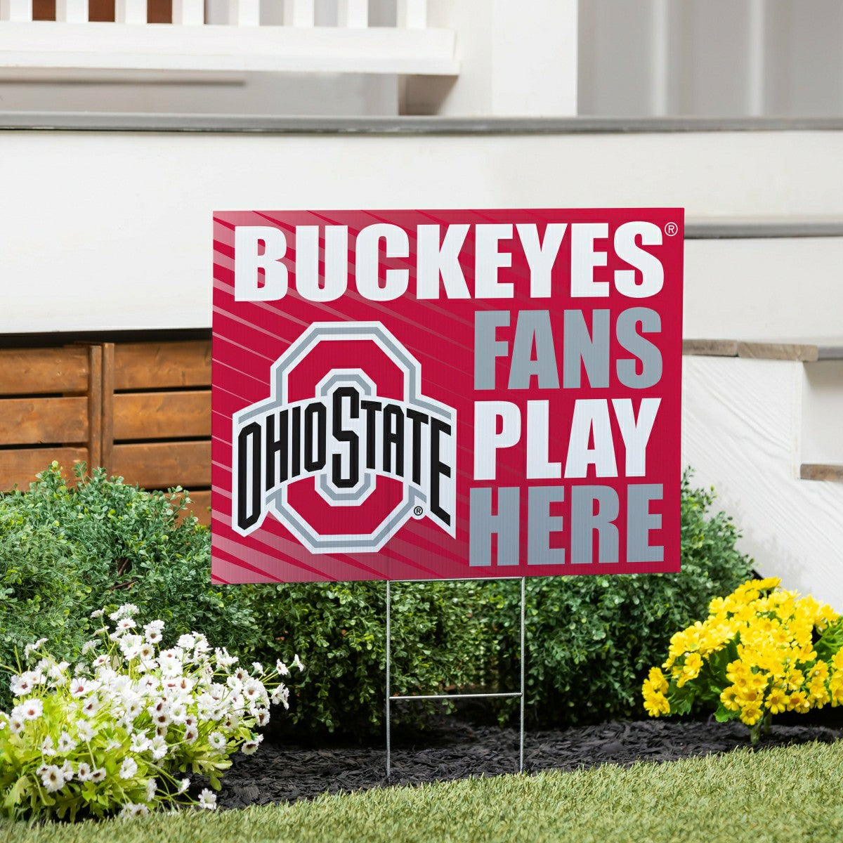 Ohio State University Coroplast Yard Sign "Fans Play Here" - Collegiate Home
