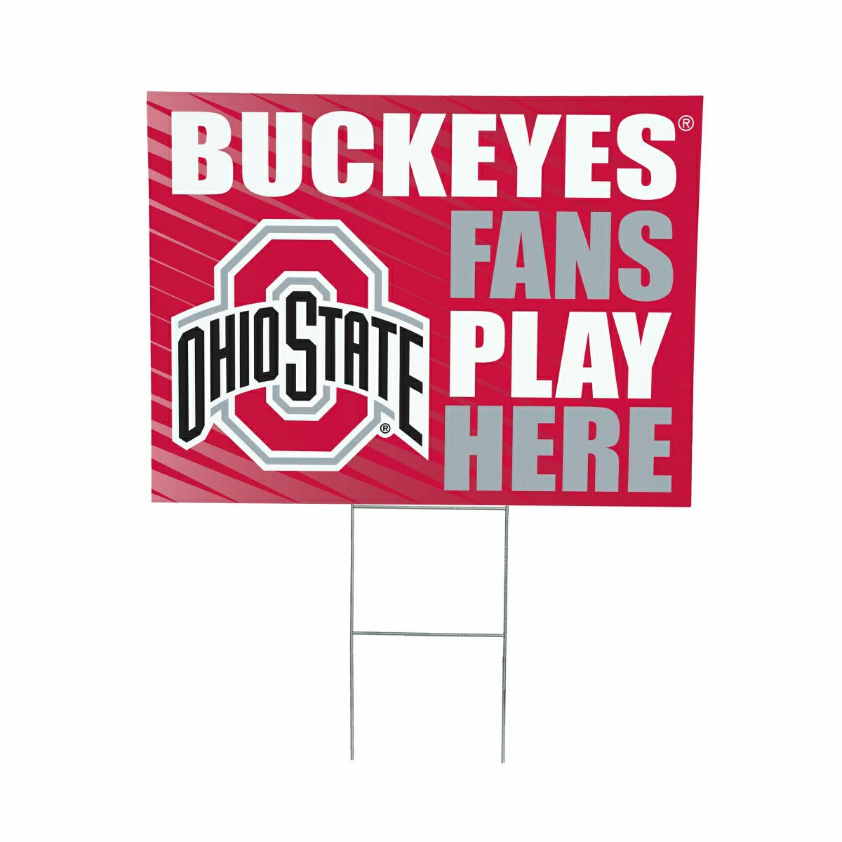 Ohio State University Coroplast Yard Sign "Fans Play Here" - Collegiate Home