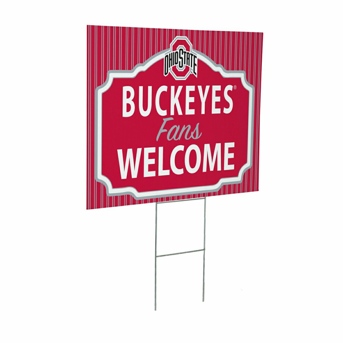 Ohio State University Coroplast Yard Sign, "Fans Welcome" - Collegiate Home