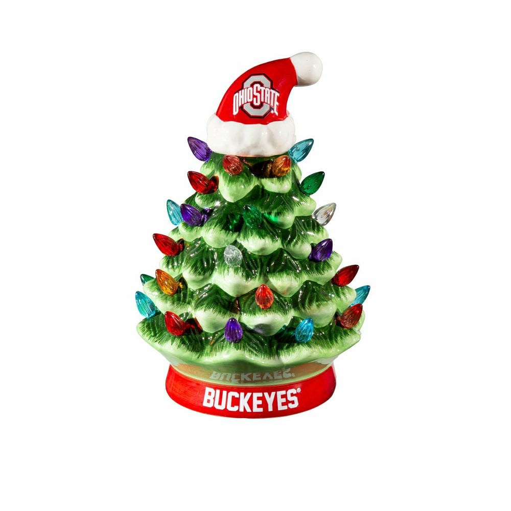 8" LED Ceramic Christmas Tree, Ohio State University - Collegiate Home
