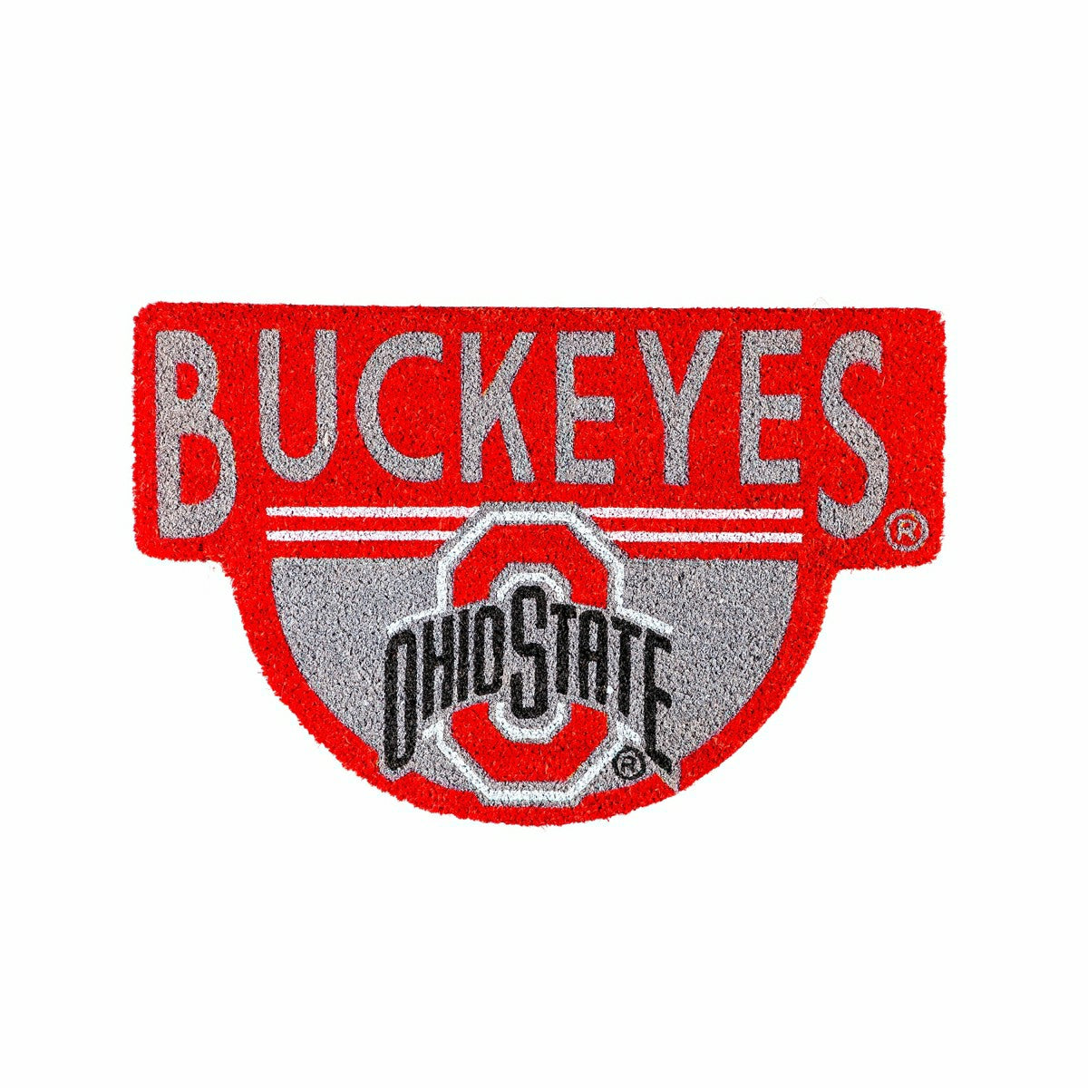 NCAA Team Shaped Coir Door Mat, Ohio State Buckeyes - Collegiate