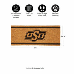 Oklahoma State University Extra Large One Color Coir Mat, 60"x24" - Collegiate