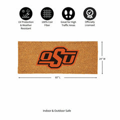 Oklahoma State University Extra Large Full Color Coir Mat, 60"x24" - Collegiate