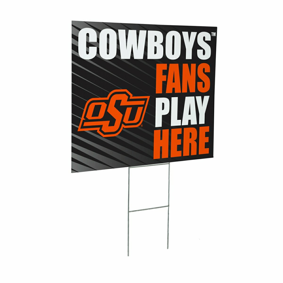 Oklahoma State University Coroplast Yard Sign "Fans Play Here" - Collegiate Home
