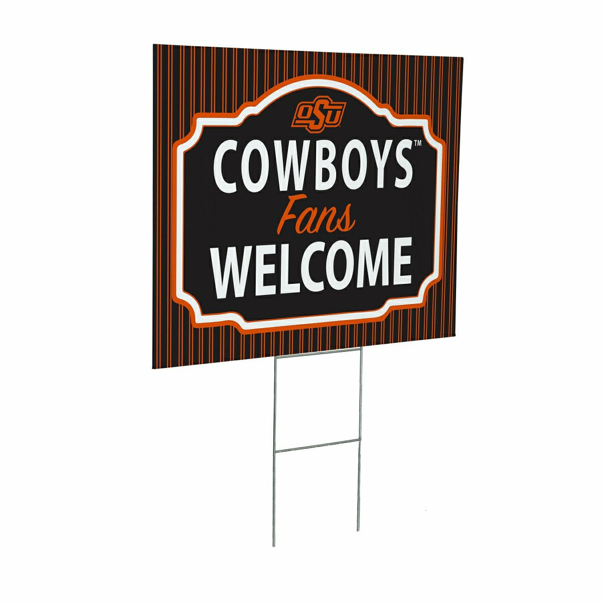 Oklahoma State University Coroplast Yard Sign, "Fans Welcome" - Collegiate Home