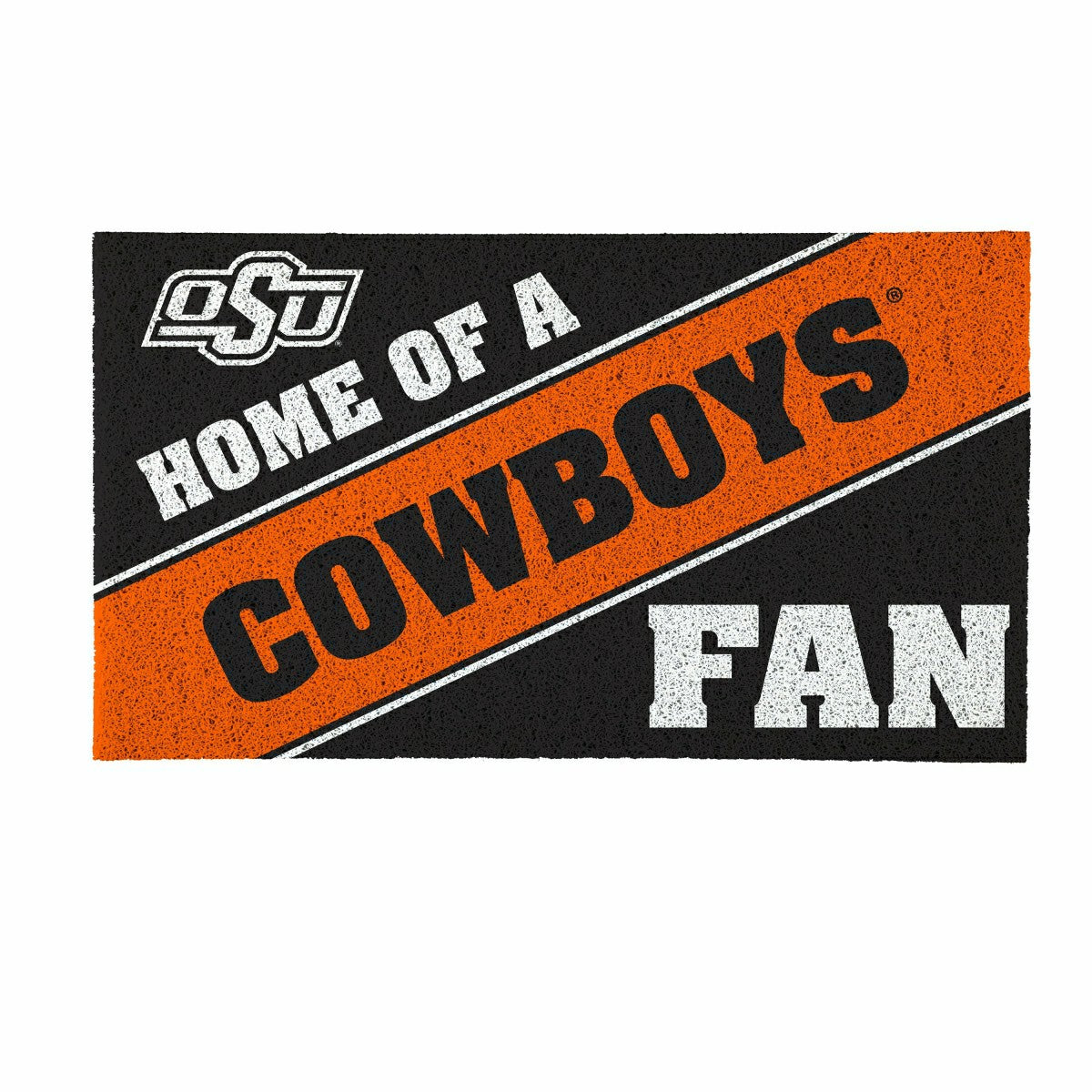 Oklahoma State University, PVC Mat COLOR, Home of a Fan - Collegiate
