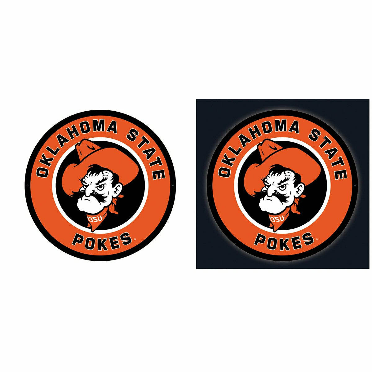 LED Wall Decor, Round, Oklahoma State University - Collegiate Home