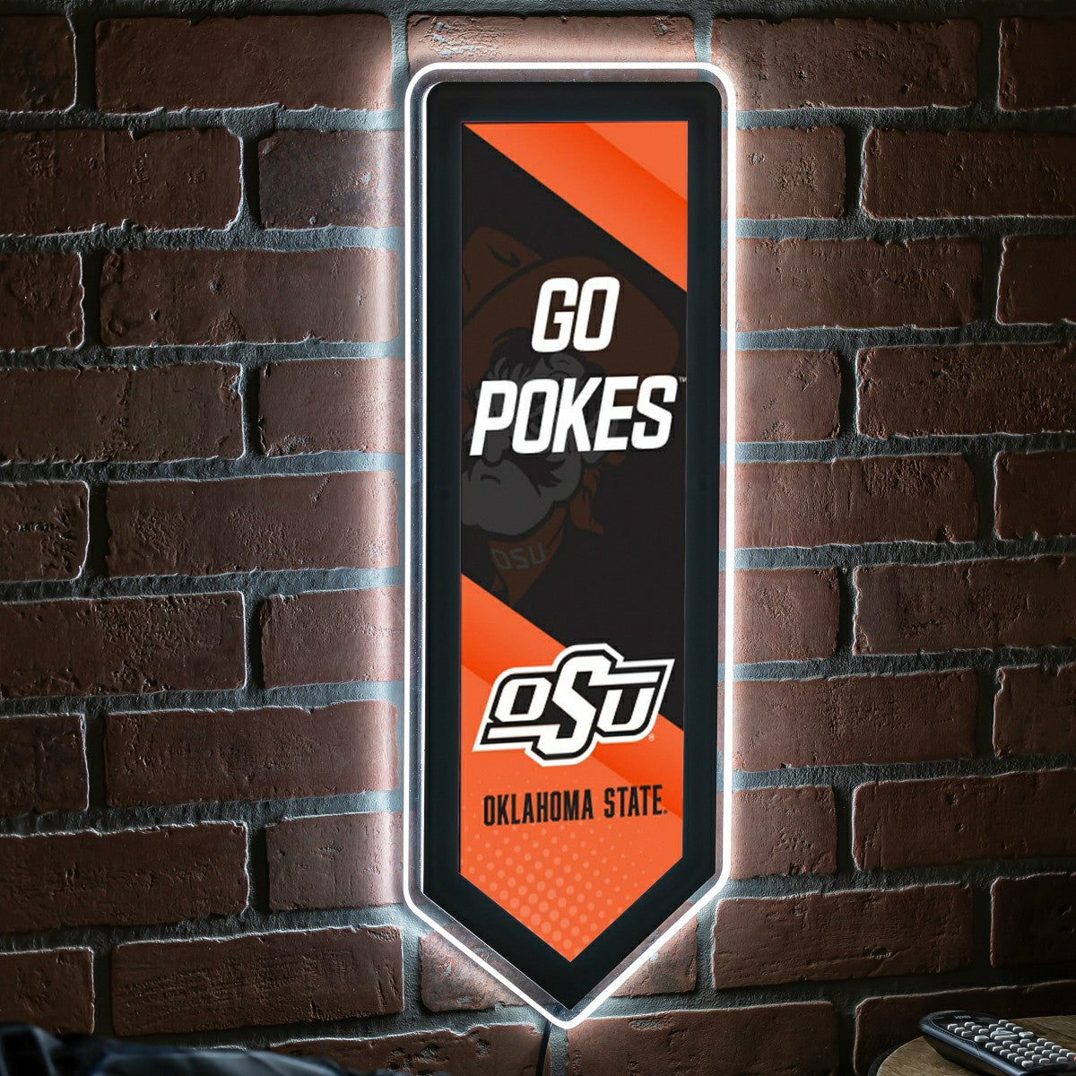 LED Wall Decor, Pennant, Oklahoma State University - Collegiate Home