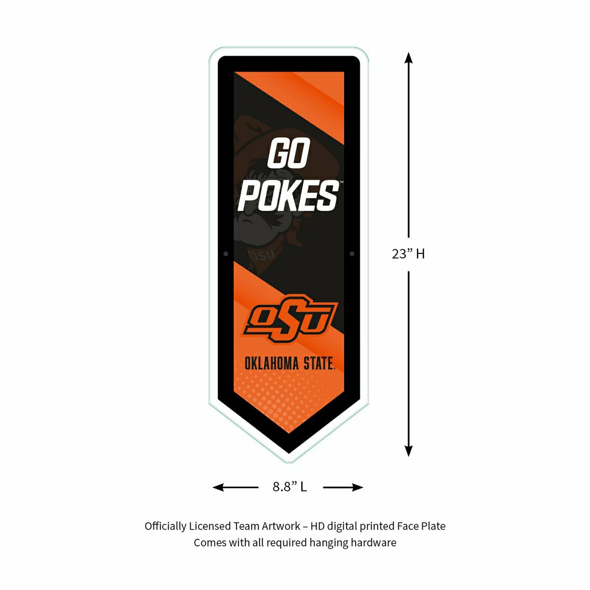 LED Wall Decor, Pennant, Oklahoma State University - Collegiate Home