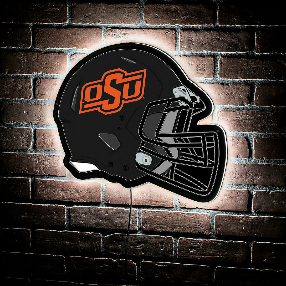 LED Wall Decor, Helmet, Oklahoma State University - Collegiate Home