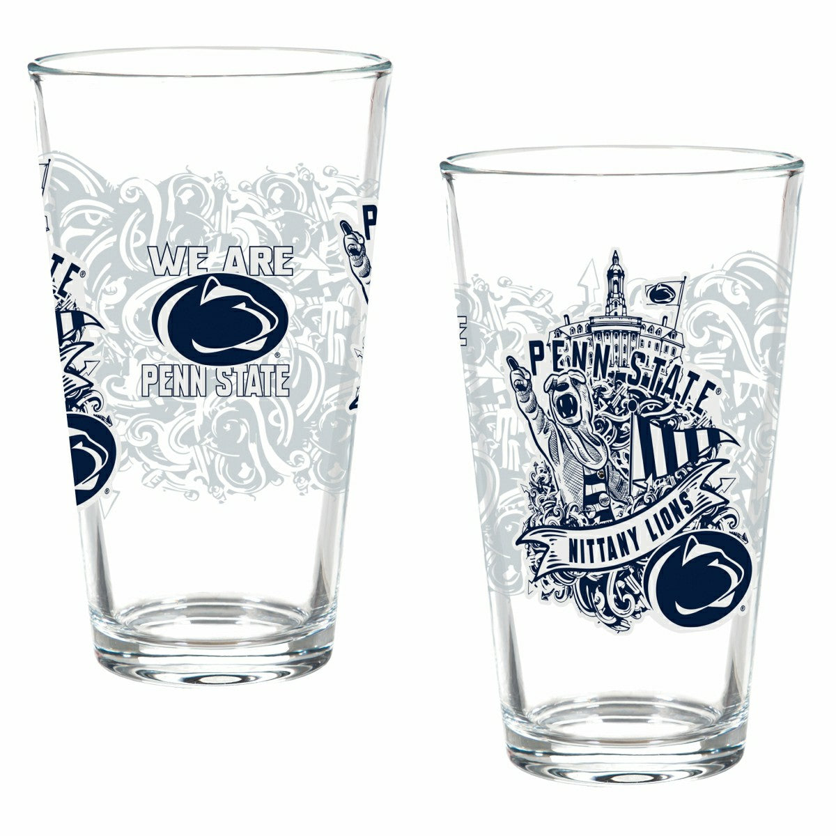 Penn State 16oz Glass pint, Set of 2 - Collegiate Home