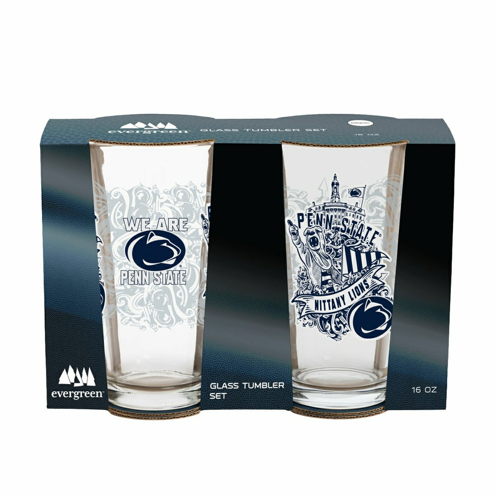 Penn State 16oz Glass pint, Set of 2 - Collegiate Home