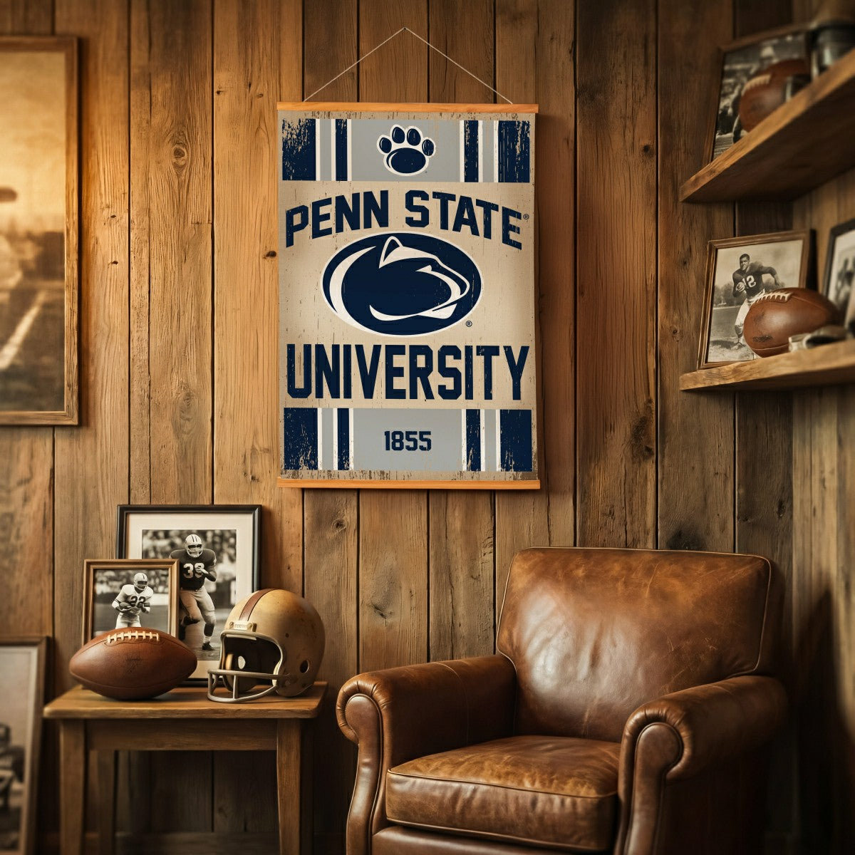 Penn State, Canvas Wall Tapestry, Medium, 36x24 - Collegiate Home
